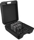 Transport case with integrated charging function, 18-port