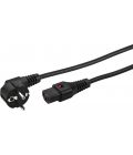 Mains cable with IEC lock, 2 m