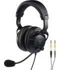 Professional stereo headphones with dynamic boom microphone